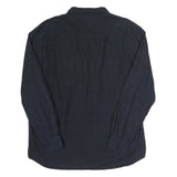 FRENCH CONNECTION Mens Navy Blue Check Shirt L Cotton Long Sleeve Casual Twill