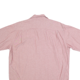WRANGLER Mens Pink Cotton Blend Short Sleeve Shirt M Button Front Casual