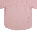 WRANGLER Mens Pink Cotton Blend Short Sleeve Shirt M Button Front Casual