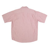 WRANGLER Mens Pink Cotton Blend Short Sleeve Shirt M Button Front Casual