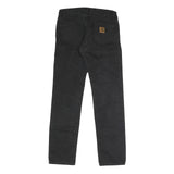 CARHARTT Mens Regular Fit Black Denim Jeans W28 L29 Durable Button Closure