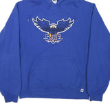RUSSELL ATHLETIC Mens Blue Hoodie M Pullover Cotton Blend Eagle Graphic