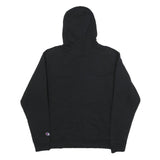 CHAMPION Mens Black Hoodie S Cotton Blend Pullover Logo Sweatshirt