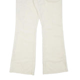 TOMMY HILFIGER Womens Cotton Blend Cream Regular Fit Straight Trousers W34 L33