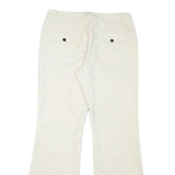 TOMMY HILFIGER Womens Cotton Blend Cream Regular Fit Straight Trousers W34 L33