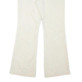 TOMMY HILFIGER Womens Cotton Blend Cream Regular Fit Straight Trousers W34 L33