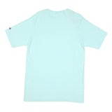 CHAMPION Mens Light Blue Graphic T-Shirt L Short Sleeve Crew Neck Cotton Blend