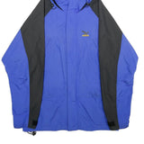 SALEWA Mens Blue & Black Outdoor Jacket M Polyamide Plain Zip Hooded
