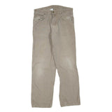 CARHARTT Mens Regular Fit Beige Denim Jeans W36 L34 Workwear Zip Closure Durable