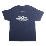 Mens Blue Nevada Graphic T-Shirt XL Short Sleeve Crew Neck Cotton Blend Jersey