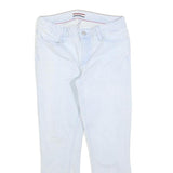 TOMMY HILFIGER Womens Jeans White Slim Straight Denim Raw W26 L24 Stylish
