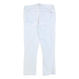 TOMMY HILFIGER Womens Jeans White Slim Straight Denim Raw W26 L24 Stylish