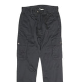 DICKIES Mens Cotton Regular Black Cargo Trousers W26 L26 Workwear Pockets Zip