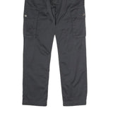DICKIES Mens Cotton Regular Black Cargo Trousers W26 L26 Workwear Pockets Zip