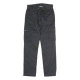 DICKIES Mens Cotton Regular Black Cargo Trousers W26 L26 Workwear Pockets Zip