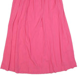 MONSOON Womens Pink Midi Woven Skirt Embroidered Waistband M Comfortable Stylish