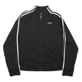 ADIDAS Womens Black & White Sports Track Jacket M Polyester Blend Zip