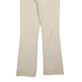 SPOON Womens Cotton Blend Beige Regular Fit Trousers W28 L30 Zip Pocketed