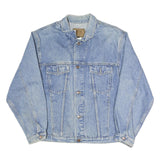 CALVIN KLEIN Mens Blue Denim Jacket Button L Cotton Blend Classic Style