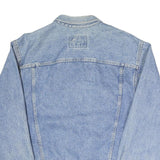 CALVIN KLEIN Mens Blue Denim Jacket Button L Cotton Blend Classic Style