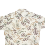 HOLLIS RIVER Mens Cream Floral Print Cotton Shirt XL Summer Casual Tropical