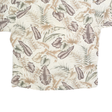 HOLLIS RIVER Mens Cream Floral Print Cotton Shirt XL Summer Casual Tropical