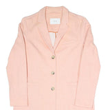 OPUS Womens Pink Blazer Tailored Jacket M Polyester Blend Button Plain Woven