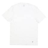 NAUTICA Mens White V-Neck Cotton Blend T-Shirt M Short Sleeve Casual Summer