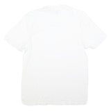 NAUTICA Mens White V-Neck Cotton Blend T-Shirt M Short Sleeve Casual Summer