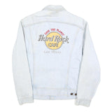LEE Mens Blue Light Wash Hard Rock Cafe Denim Jacket S Cotton Button