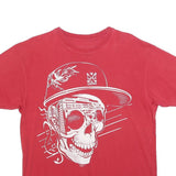 EXS Mens Red Graphic T-Shirt M Short Sleeve Crew Neck Cotton Blend Casual