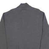 TOMMY HILFIGER Mens Grey Plain Cotton Blend Pullover V-Neck Jumper 2XL