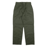 GIBRALTAR INDUSTRIES Mens Cotton Blend Green Relaxed Straight Trousers W34 L31