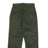 GIBRALTAR INDUSTRIES Mens Cotton Blend Green Relaxed Straight Trousers W34 L31