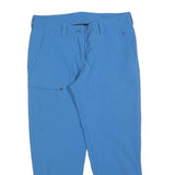 MAIER Womens Blue Slim Straight Trousers W32 L25 Lightweight Outdoor Zip Pockets