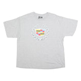 STEVE & BARRYS Mens Grey Cadillac Graphic T-Shirt XL Crew Neck Short Sleeve
