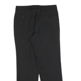 CHARLES VOGELE Womens Wool Blend Black Regular Fit Straight Trousers W34 L30
