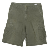 CARHARTT Mens Cargo Shorts Green L W36 Cotton Blend Durable Workwear
