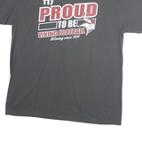 JERZEES Mens Grey Proud Viking Football XL Short Sleeve Crew Neck Graphic