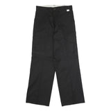 DICKIES Mens Black Polyester Blend Regular Straight Trousers W29 L31 Workwear