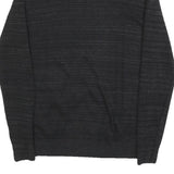 CALVIN KLEIN Mens Black Patterned Cotton Jumper V Neck Basic Knit S Lightweight