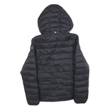 NAPAPIJRI Womens Black Lightweight Puffer Jacket M Polyester Blend Hooded Zip