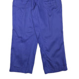 Relaxed Fit Mens Cotton Blend Blue Workwear Trousers W35 L28 Pocketed Zip