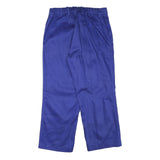 Relaxed Fit Mens Cotton Blend Blue Workwear Trousers W35 L28 Pocketed Zip