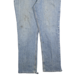 CARHARTT Mens Jeans Blue Regular Straight Denim Light W34 L30 Zip Cotton Blend