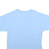 CHAMPION Mens Blue Light Blue Crew Neck Short Sleeve T-Shirt L Cotton Blend