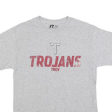 RUSSELL ATHLETIC Mens Grey Trojans Graphic T-Shirt M Crew Neck Short Sleeve