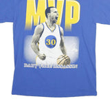 Mens Blue Stephen Curry MVP Graphic T-Shirt Short Sleeve Crew Neck Cotton M
