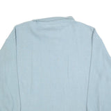 CUFFYS Womens Blue Collar L Floral Heart Embroidered Sweatshirt Casual Pullover