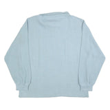 CUFFYS Womens Blue Collar L Floral Heart Embroidered Sweatshirt Casual Pullover